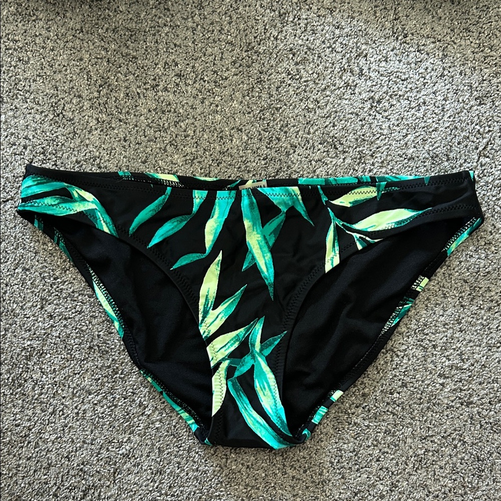 Old Navy Green Leaf Print Bikini Bottom